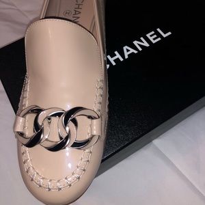 CHANEL Shoes - Chanel patent leather chain loafers CHANEL Shoes - Chanel patent leather chain loafers